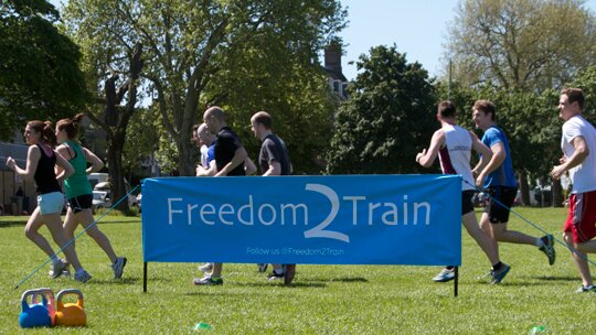 Training outdoors in London
